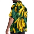 thumbnail image 3 of Banana Men's Short Sleeve Button Down Hawaiian Shirts for Summer Beach Casual Printed Style, 3 of 6