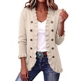 thumbnail image 2 of Szhihuiw Women's Cardigan Sweaters Fall Business Casual Tops Lightweight Long Sleeve Button Up Cardigans Fashion Sweaters for Women Trendy, 2 of 9