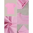 thumbnail image 3 of Camiseta de manga corta con cuello redondo 100 % algodón para mujer. Top informal de verano con estampado de hámster y té de burbujas. Ligera y transpirable. Ropa informal., 3 of 7