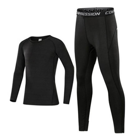 Big Boys Boys Outfit Sets Base Layer Athletic Compression Leggings Shirts Thermal Underwear Outfits for Kids 12T-13T