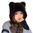 thumbnail image 5 of SikaFu In Autumn And Winter Plush, Thunder, Thunder, Fighter Hat, Cute Bear Ear Wool Cap, 5 of 9