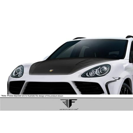 Aero Function 112697 2011-2014 Porsche Cayenne AF-4 Hood, Signature Black - 1 Piece