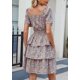 thumbnail image 2 of Vestido PRETTYGARDEN Floral de Verano con Escote Cuadrado y Volantes XL, 2 of 7