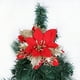 thumbnail image 4 of 24 Uds flores artificiales de nochebuena JAMW adornos navideños con clips y tallos 5,5 pulgadas, 4 of 5