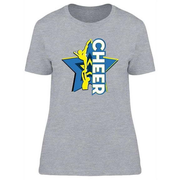 Cheer With Stunt And Star T-Shirt Women -Image by Shutterstock, Female x-Large