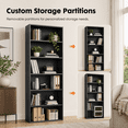 thumbnail image 6 of Alvantor 5-Tier /6-Tier Industrial Bookshelves and Bookcases, Tall Floor Standing Open Storage Shelf for Home Office, Living Room, Bed Room, 6 of 7
