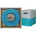thumbnail image 2 of 1000 Foot Bulk Shielded Cat6 Blue Ethernet Cable, Stranded, 24AWG Network Cable, 4 pair Stranded Bare Copper, Shielded Twisted Pair (STP) Internet Patch Cable with Pull Box, CableWholesale, 2 of 3