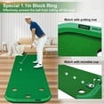 thumbnail image 5 of Golf Putting Mat, Golf Putting Green for Indoor/Outdoor, Golf Practice Mat with 1 Putter, 6 Golf Balls, 1 Movable Cup, and 1 Border, 5 of 6