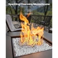 thumbnail image 2 of KFFKFF Fire Glass, 10 LBS / 4.5 KG High-Temperature Resistant Fireplace Rocks, 1/2-Inch / 12.7 mm Reflective & Smokeless Firepit Glass Rock, Clear, 2 of 9