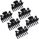 thumbnail image 1 of 6 piezas de pinzas de plástico para el cabello, pinzas para el cabello para mujer, pinzas para el cabello (negro), 1 of 5