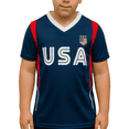 thumbnail image 7 of Just 4 Kicks Inc USA Flag Soccer Jersey, Navy/Red/White, Polyester, YXS-XL, 7 of 7