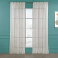 thumbnail image 6 of 3S Brother's Cream Linen Look Extra Long Set of 2 Panels Sheer Curtains Rod Pocket & Back Tab Home Décor Window Custom Made Drapes 10-30 Ft. Long -Made in Turkey Each Panel (100"W x 108"L), 6 of 6