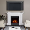 thumbnail image 6 of Real Flame Manus 64" Grand Electric Fireplace in White, 6 of 9