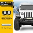 thumbnail image 5 of Nilight JK-56A 18-20 Front Bumper w/Winch 1X 72W bar & 2 x 18W LED Work Light Pod & License Plate Bracket for 2018+ Jeep Wrangler JL Upgraded Textured Black,2 Years Warranty, 5 of 7