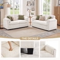 thumbnail image 6 of Bonzy Home Modular Corduroy Sectional Sofa with Pull Out Sleeper, Convertible L-Shaped Couch, Free Combination Upholstered Sofa Bed for Living Room, 6 of 11