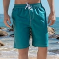 thumbnail image 2 of BLVB Workout Running Shorts for Men Casual Drawstring Elastic Waist Summer Beach Shorts with Pockets, 2 of 7