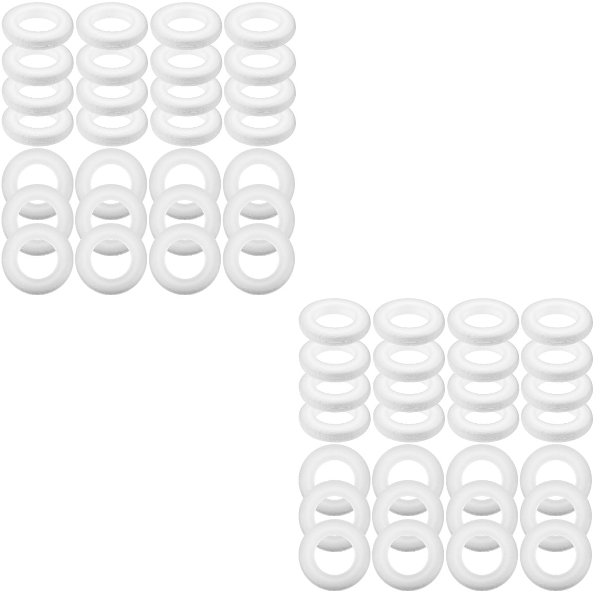 ROMANSENTIAL Foam Circles for Crafts Christmas Decoration Easy to Decorate 60Pcs