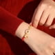 thumbnail image 2 of Pulsera de plata 925 para mujer con forma de gato de la suerte con nefrita y amuleto de la paz, 2 of 2