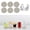 Coffee, variant on Cup Coasters Set Multicolor Round Heat Resistant for Mugs Glasses Kitchen Dining Table Protector.