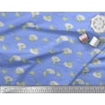 thumbnail image 3 of Soimoi Blue Cotton Poplin Fabric Cloud & Watercolor Bird Printed Craft Fabric by the Yard 42 Inch Wide, 3 of 3