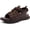 Dark Brown, variant on Men Hiking Sandals, Arch Support Walking Sandals with Orthotic Outdoor Footbed for Plantar Fasciitis, Hombre Sandalias Recovery Sport Slides Black/Red Size 14
