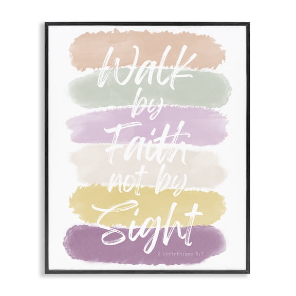 Stupell Industries Shabby Chic Walk by Faith Pastels Black Framed Giclee Art, 11 x 14, by Marcus Prime