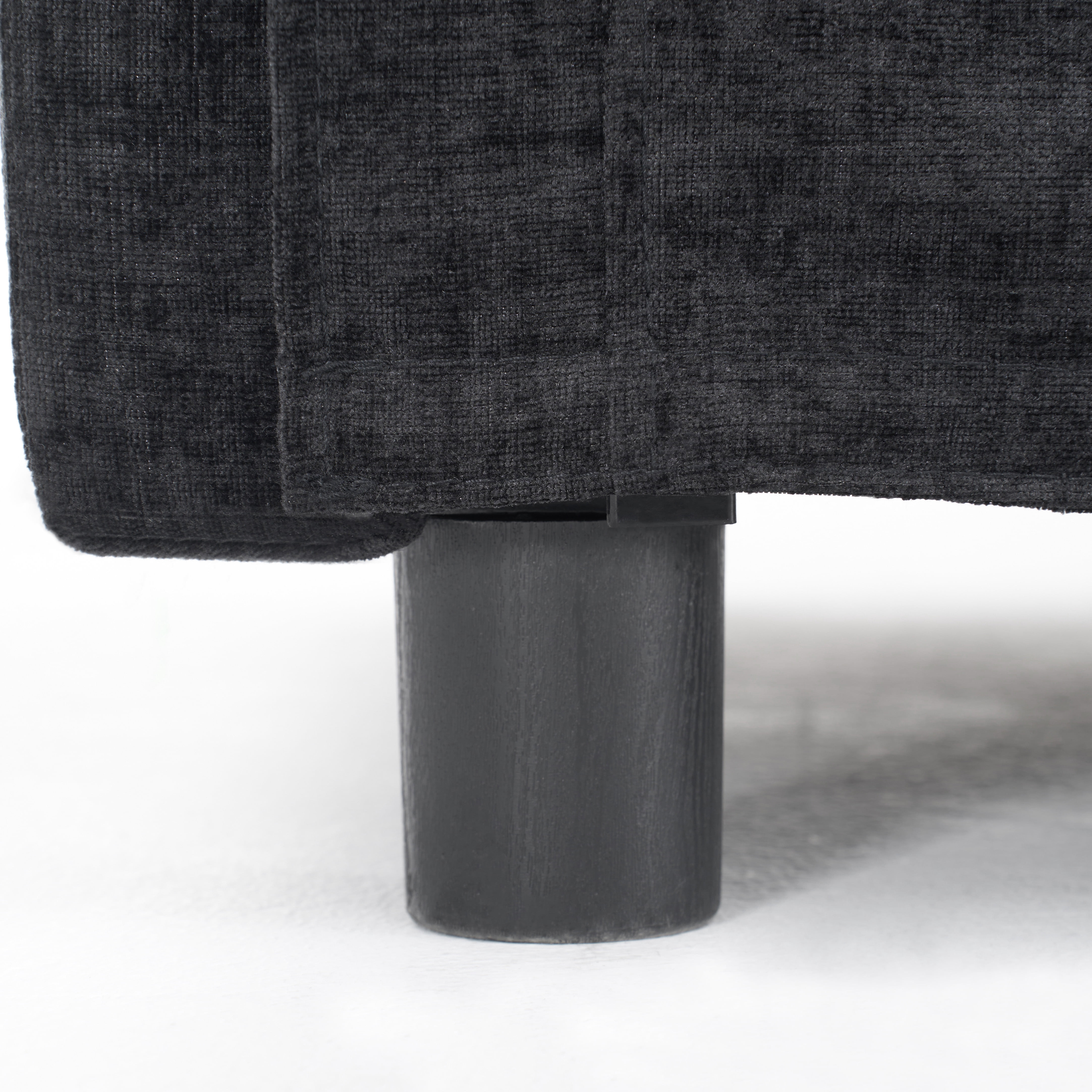 Aukfa 39.4" Oversized Accent Chair with Ottoman, Chenille Armchair Lounge Chairfor Living Room & Bedroom,Black