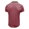 thumbnail image 6 of BiZtdJrK Mens Contrast Collar Polos Lightweight Moisture Wicking Golf Shirt Raglan Short Sleeve Collared T-shirt Sales of Today Red S, 6 of 8