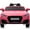 Pink, variant on Outfunny Kids Ride On Car, Licensed Audi TT 12V Electric Car Toy with Remote, LED Light - Pink