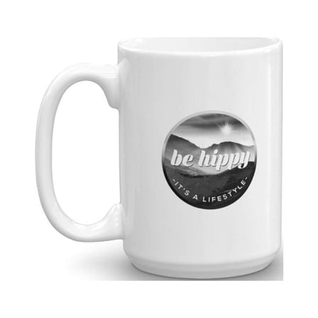 Be Hippy It's A Lifestyle Hippie Coffee and Tea Gift Mug (15oz)