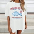 thumbnail image 2 of SONXAHE Women's Seafood Fish Graphic T-Shirt Oversized Short Sleeve Casual Summer Everyday Tee, 2 of 4