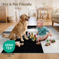 thumbnail image 4 of ODIKA 2'x3' Ultra-Soft Accent Mat, Alfombras Minimalist Abstract Interlocking Motif Para Habitacion None Washable, Bare feet friendly, Easy Care Indoor rug for Bedside, Footrest, 4 of 7