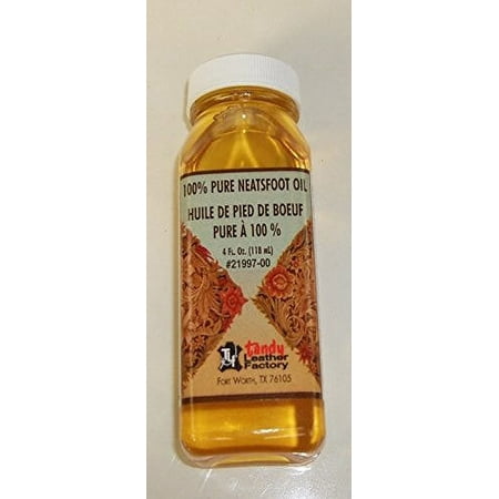 100% pure NEATSFOOT OIL - 4oz/118.29ml bottle by Tandy