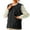 Black, variant on Women's Fleece Lined Sleeveless Vest Jacket, Stand Collar, Black, Size L