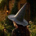 thumbnail image 3 of Halloween Tall Witch Hat for Women Men,Pointed Cone Costume Hat with Wide Brim, Wizard Hat Accessory for Cosplay Party Stage Performance Theme Event Dress Up Dark Gray, 3 of 3