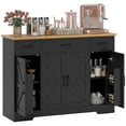 thumbnail image 1 of Farmhouse Sideboard with Soft-Close Hinges, Kitchen Buffet Cabinet, Black, 1 of 10