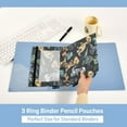 thumbnail image 5 of 2 Pack Pencil Pouch for 3 Ring Binder Smooth Zipper Folders with Pockets Clear Window Pencil Case Robot Dinosaur, 5 of 6