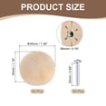 thumbnail image 2 of Uxcell 50 Pack Round Wood Drawer Knob, 1 3/8" Diameter Ball Shaped Dresser Knobs Wooden Knobs with Screws for Furniture Drawer Dresser Wardrobe Cupboard, 2 of 6