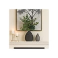 thumbnail image 3 of Contemporary Ceramic Ribbed Vase for Living Room Decor - Decorative Flower Vase for Bedroom, Office Desk, and House Display - Home Accent for Dining Room Table Styling - 15", Black, 3 of 11