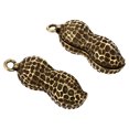 thumbnail image 2 of 2 Pcs Pendentif Porte-Clés en Laiton Forme D\'arachide Accessoires pour Porte-Clés de Voiture, 2 of 8