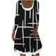 thumbnail image 1 of Moda mujer Atume Casual manga larga cuello redondo mariposa empalme vestido estampado Pompotops  hdfakjf122, 1 of 3