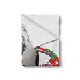 thumbnail image 2 of World Soft Flannel Fleece Blanket, Earth Planet and Orbit with National Flags International Composition with Countries, Cozy Plush for Indoor and Outdoor Use, 70" x 90", Multicolor, by Ambesonne, 2 of 6