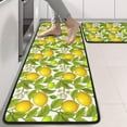 thumbnail image 2 of Kitchen Rugs Sets Of 2,Yellow Lemon Fruit Slices Anti Fatigue Kitchen Mat Rugs Non Slip Washable,Decorative Kitchen Floor Mats for Kitchen,Sink,Laundry,17"x47"+17"x47", 2 of 5