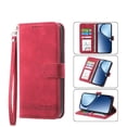 thumbnail image 1 of Funda Tipo Billetera para Xiaomi Redmi A5 4G Carcasa Abatible con Porta Tarjetas, Bolsillo para Efectivo, Soporte Ajustable, Cierre Magnético y Correa de Muñeca Rojo, 1 of 6