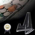 thumbnail image 4 of Coin Display Rack 12pcs Acrylic Coin Easel Stands Challenge Coin Display Holder 12pcs Card Racks For  Trading Cards Cds Medals original, 4 of 14