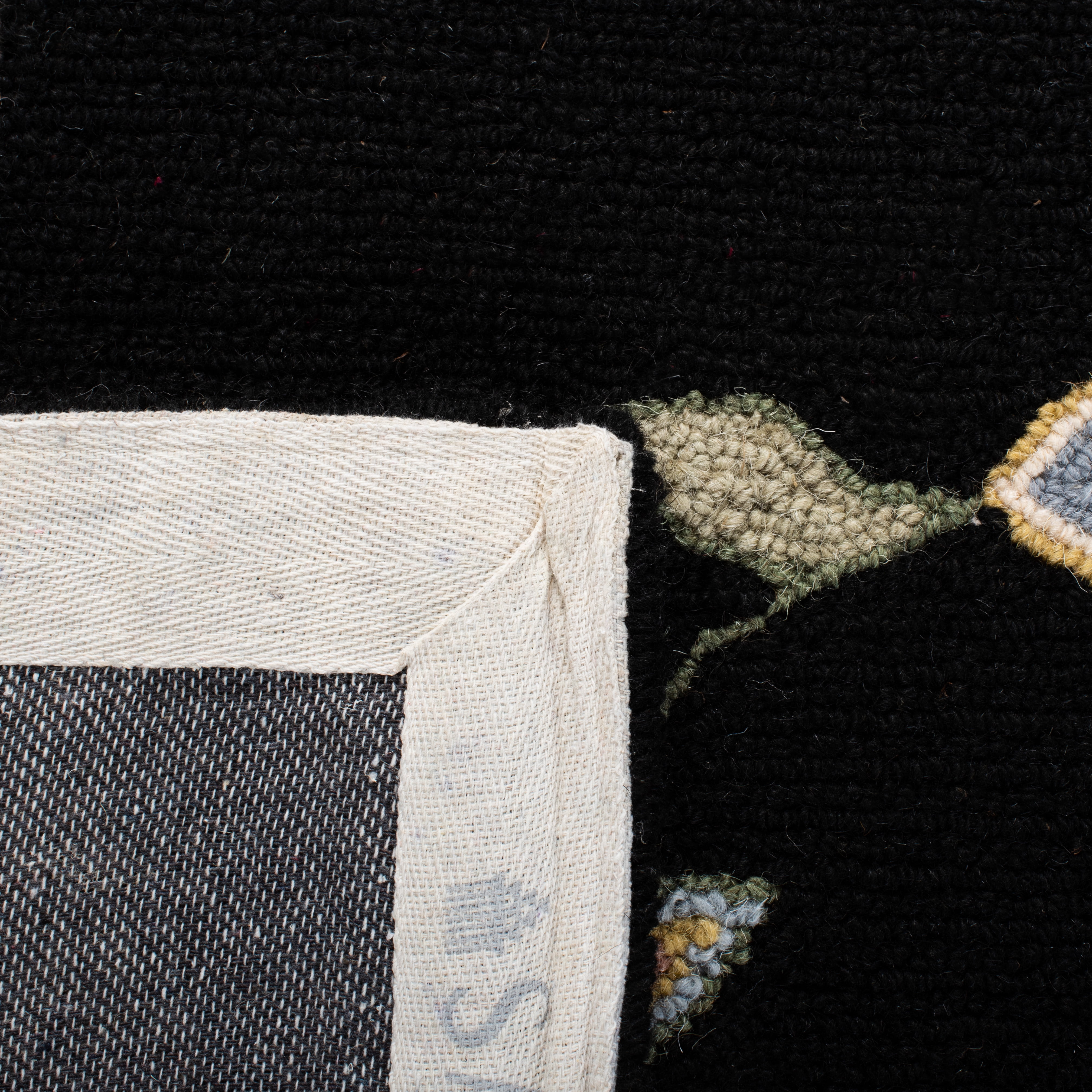 Safavieh Chelsea Emmet Bordered Wool Area Rug, Black, 6' x 9'