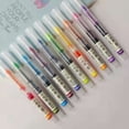 thumbnail image 3 of Bolígrafo de Gel líquido recto de secado rápido, bolígrafos de Gel coloridos de gran capacidad de 0,5mm, papelería escolar y de oficina, 10 colores, 3 of 4