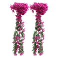 thumbnail image 1 of GOOHOCHY 2 unids hermosa simulación violeta flores artificiales colgantes faux flores, 1 of 7