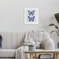 thumbnail image 2 of Ornate Toile Pattern Butterflies White Framed Print Under Glass, design by Lettered and Lined, 2 of 10