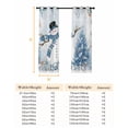 thumbnail image 6 of Fsddascl Christmas Coastal Blackout Curtains for Bedroom/Living Room, Thermal Insulated Kitchen Curtains, Blue Snowman Pine Tree Starfish Coral Grommet Darkening Window Treatment Drapes 52"x63"x2, 6 of 6